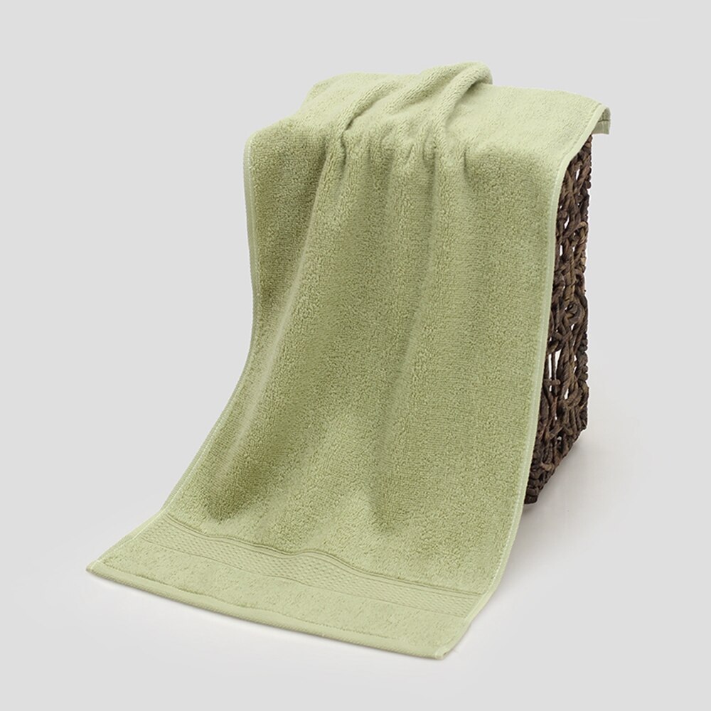 100% Cotton 33*72cm Face Towels Absorbent Thick Pure Bath Towel Bathroom Hand Face Shower Towels Home Hotel for Adults: Green