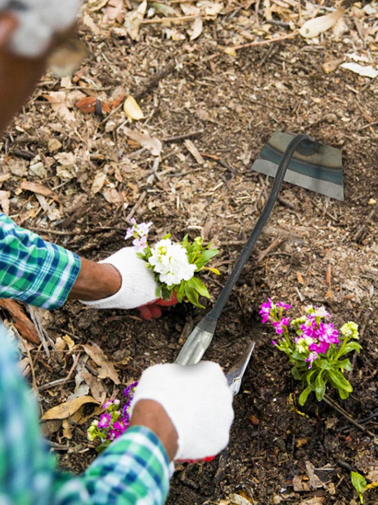 Steel Hardened Hollow Hoe Handheld Weeding Rake Planting Vegetable Farm Garden Tools Agriculture Tool Weeding Accessories