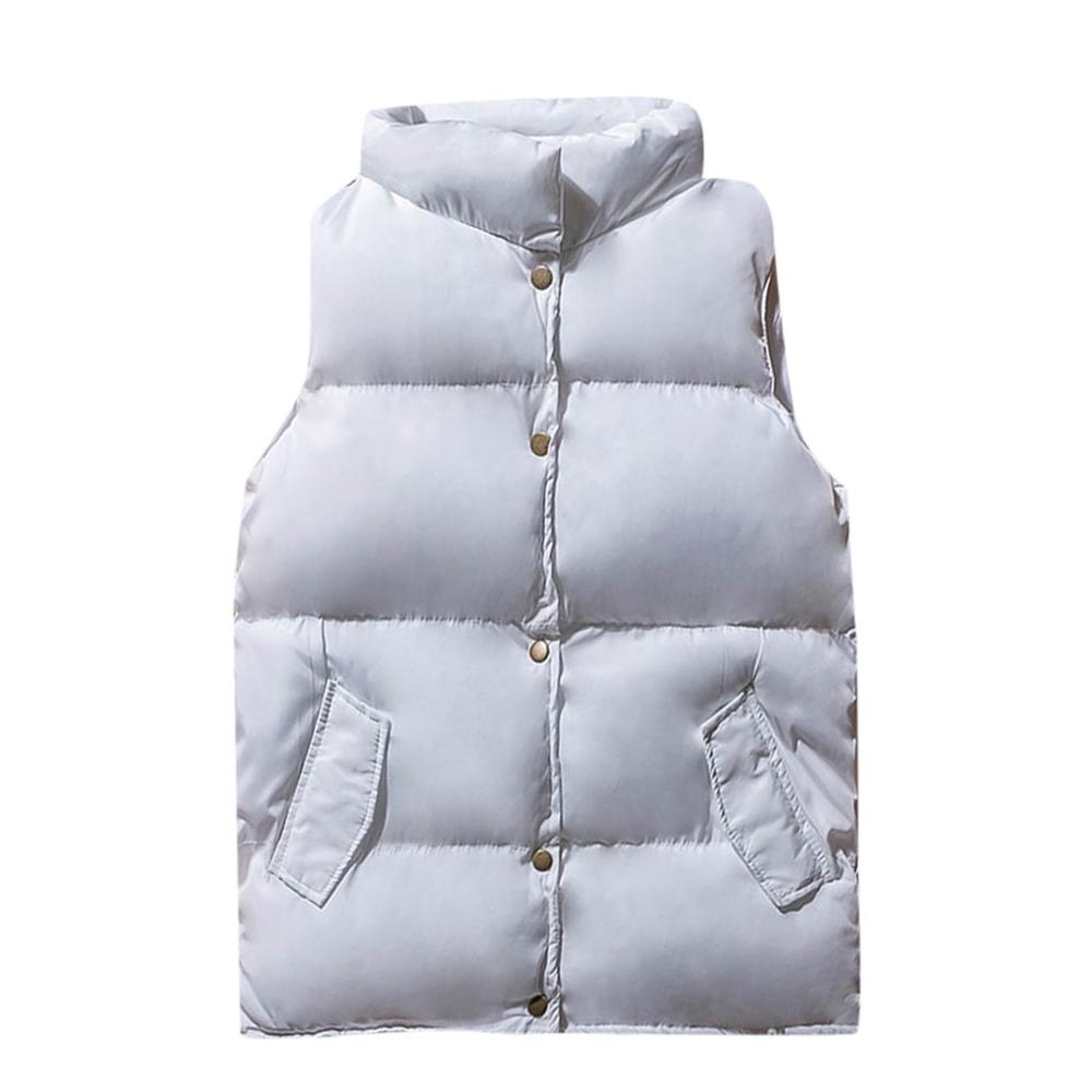 Männer Unten Westen Weiß Winter Jacken Weste Männer Ärmel Solide Zipper Mantel Mantel Warme Westen Plus Größe M-3XL 4 #: WHITE / XXXL
