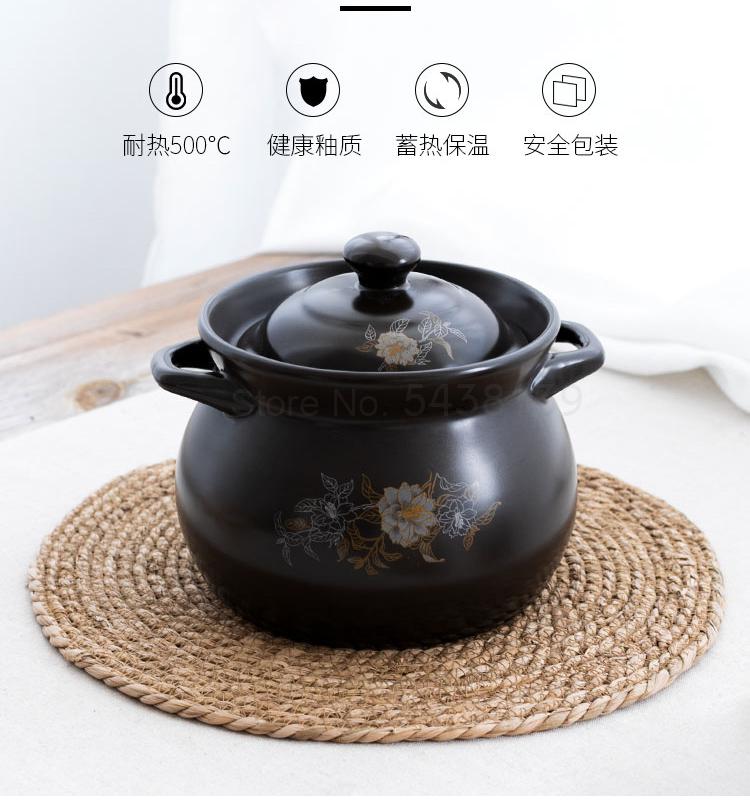 Gryte komfyr husholdningsgass keramisk gryte bølgesuppe gryte åpen ild vintage banditt kinesisk medisin stuing suppe