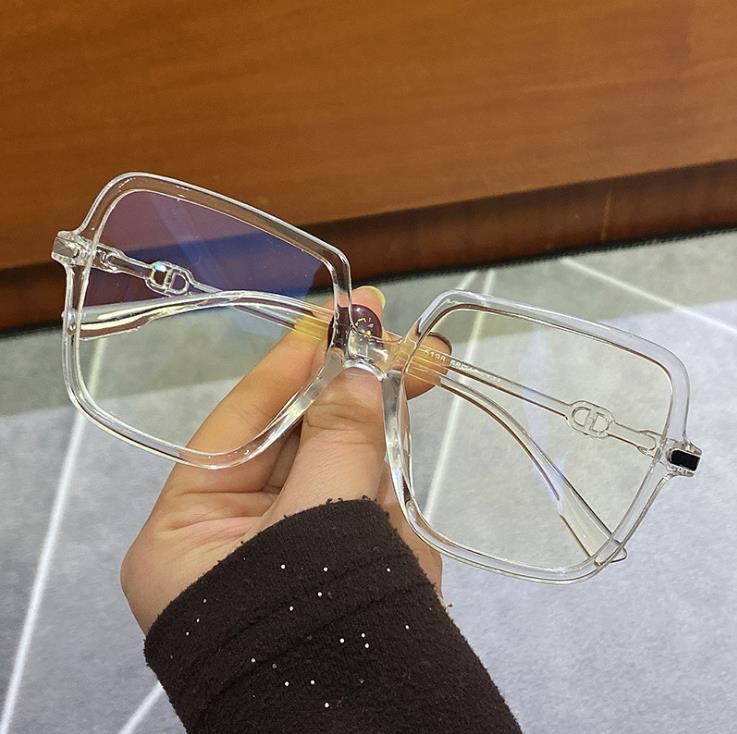 Gafas rectangulares Retro para mujer, monturas de gafas de óptica transparentes, monturas de gafas falsas: 4