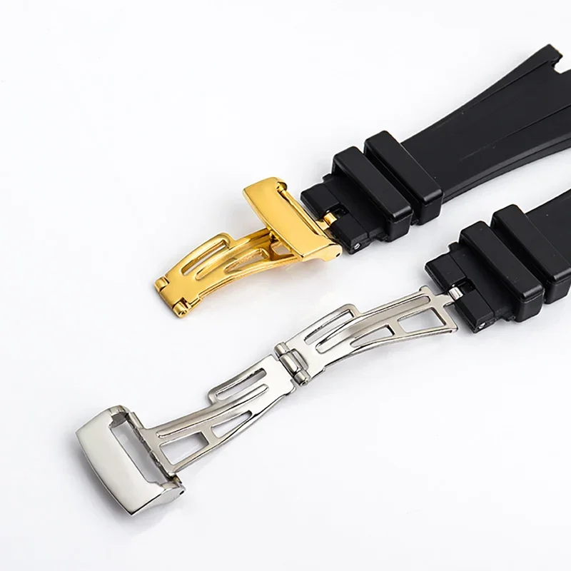 Silicone Watch Straps 26mm 27mm Watchband For AP 15400 15202 15500 15703 26470SO Royal Oak Offshore Men's Sports Rubber Bracelet