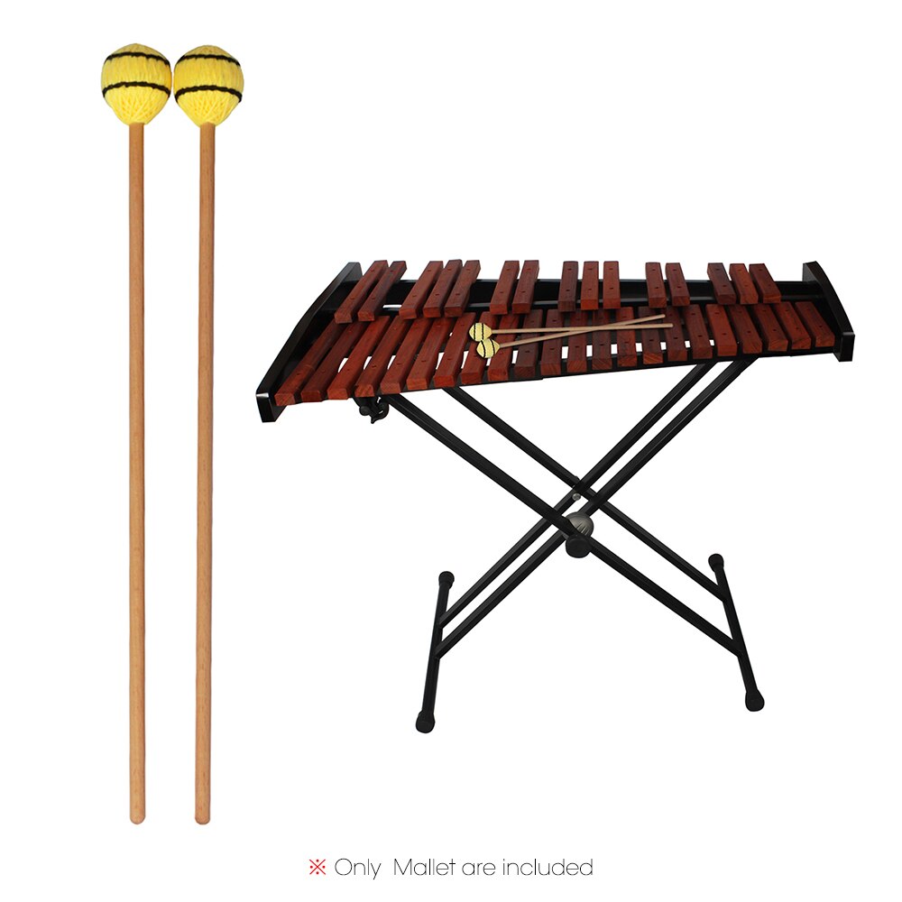 1 par marimba stick klubber xylofon glockenspel hammer med bøgehåndtag percussion instrument tilbehør til amatører