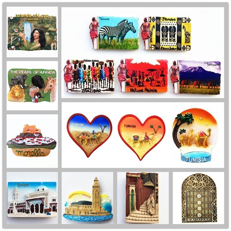 Algeria icelle marocco romania Tanzania magneti dell&#39;indonesia frigorifero magnetico Souvenir turistico articoli per la decorazione regali artigianali