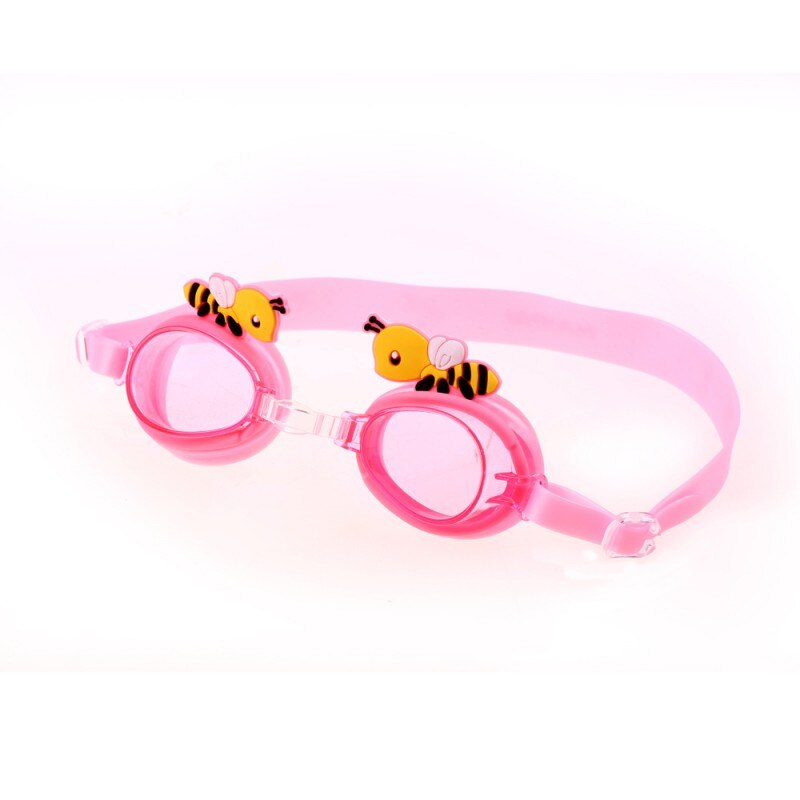 Anti-tåge vandtætte svømmebriller til børn uv-beskyttelse hd farverige svømningstræning barn svømmebriller: Lyserød