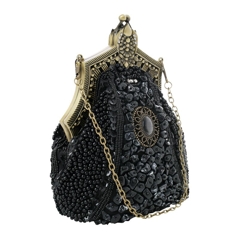 Borduren Kralen Vrouwen Avond Party Bags Handgemaakte Vintage Clutch Vrouwelijke Telefoon Portemonnee Banket Bruiloft Bruids Jurk Handtassen