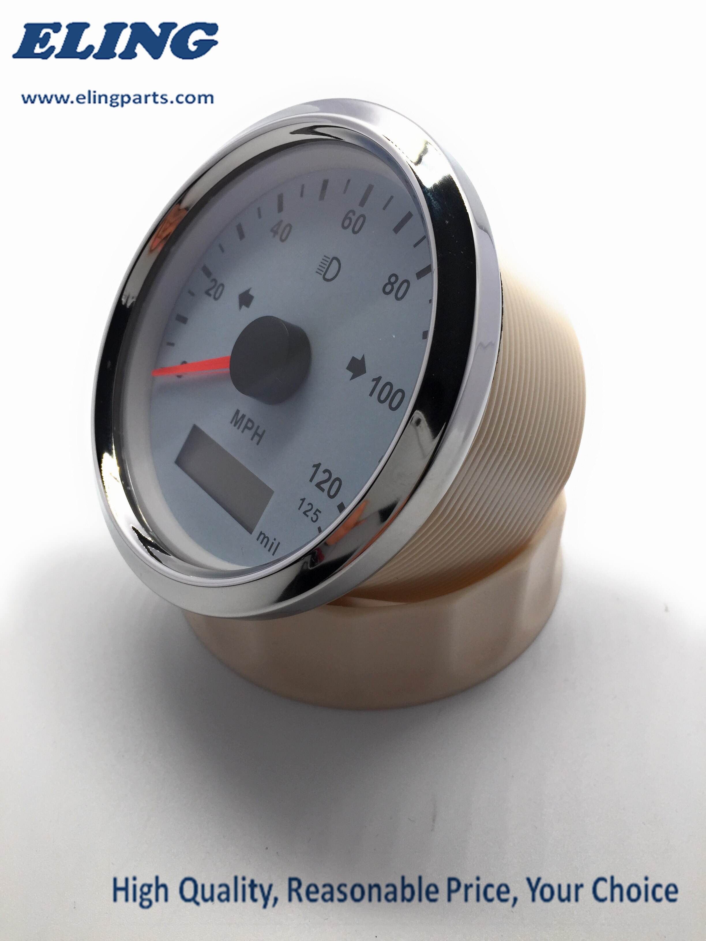 85mm MPH GPS Speedometer Odometer 125MPH Mileage Adjustable Overspeed Alarm for Boat Car Truck Motorcycle