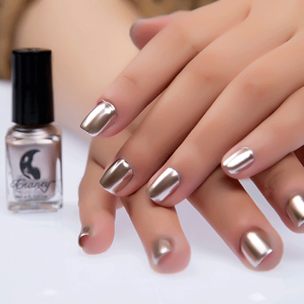 Spiegel Nagellak Trend 6 Ml Spiegel Effect Chrome Metallic Silver Gold Nail Art Vernis Polish Zwart Rood Paars zilver