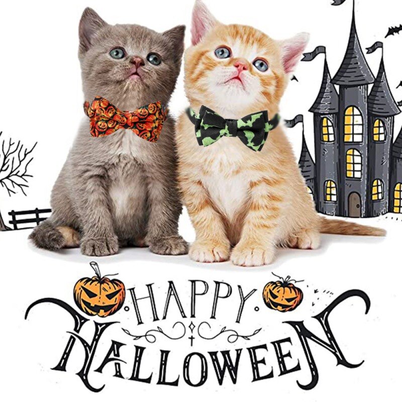 Collar de seguridad para gatos, Collar de liberación rápida para gatitos, Halloween, Navidad, con campana para gatitos y cachorros