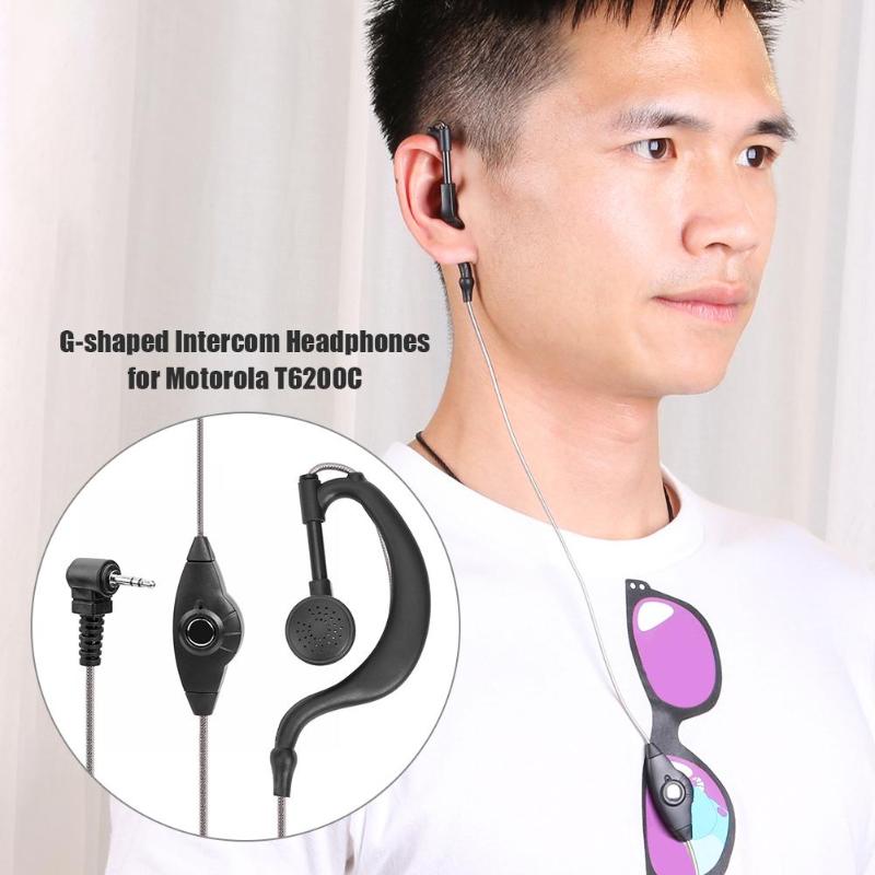 Universal 1Pin G Shape 2.5mm Ear Hook Earpiece Headset w/PTT Mic for Motorola MTH600 MTH650 MTH600 MTH800 MTH850 MTP850