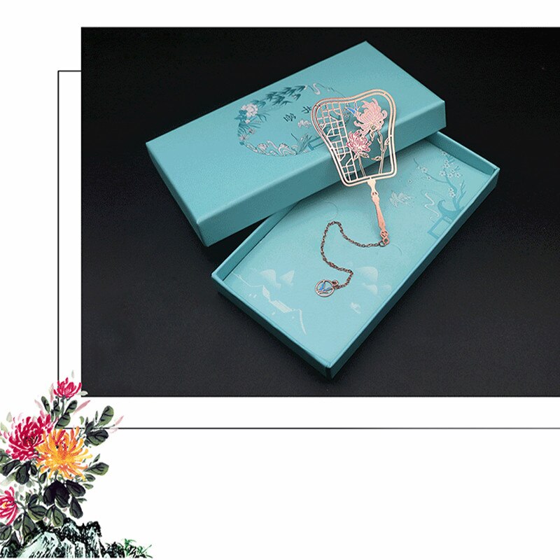 EZONE 1pc metal zakładka żuraw Sztuka zakładka wykwintne pomponem wisiorek dzień nauczyciela dzień matki prezent szkolne materiały biurowe: T10