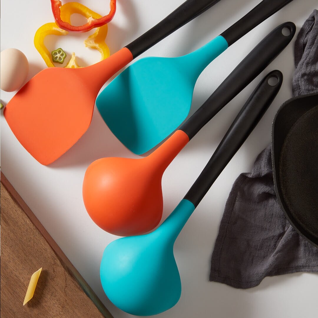 Original Xiaomi Silicone Gel Spoon Spatula Stainless Steel Anti-scalding Anti-skid Handle Kitchen Cooking Tools Utensils Smart