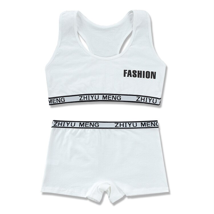 Teen Bra And Panties Sets 8-14Y Teenage Clothes Sets Teenager Sport Underwear Training Bra For Girls: Fashion