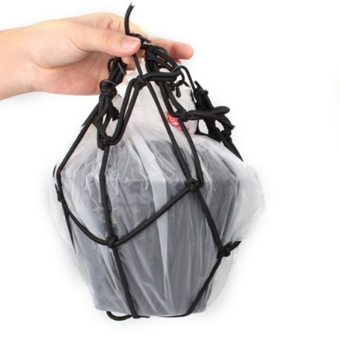 Dewtreetali 6 ganchos de la bici de la motocicleta-30x30cm de red de malla bolsa de equipaje de malla para casco red titular neto de malla de accesorios