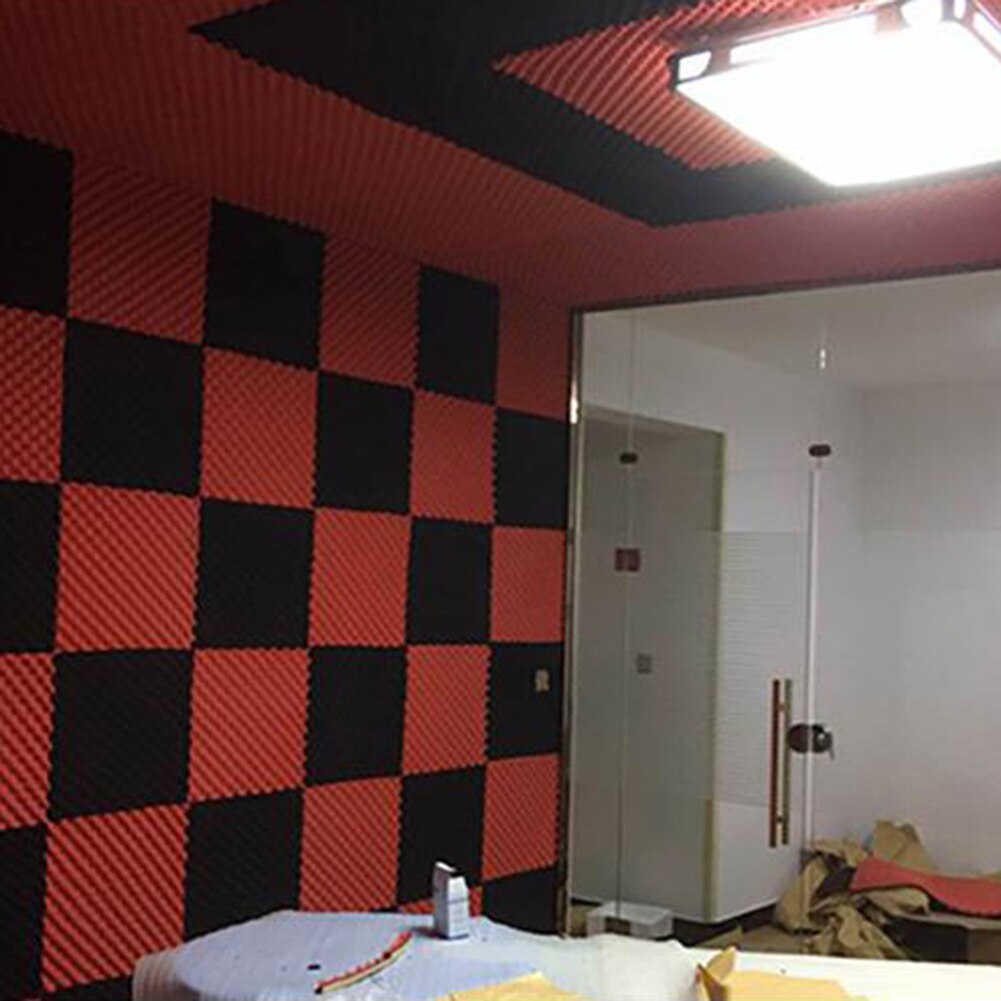 6Pc Geluid Absorberende Katoen Silencing Spons Piramide Geluidsabsorberende Spons Voor Ktv Opname Studio Muur Kast Bumpers