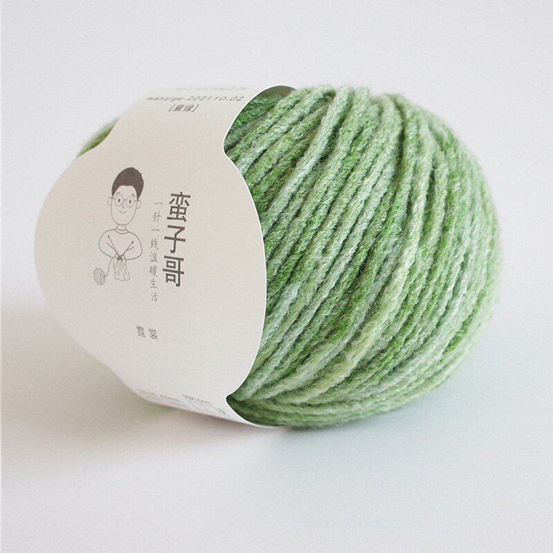 Fil de laine 20% laine 80% acrylique tricoté à la main, 55G/m, épais et moyen: vert militaire