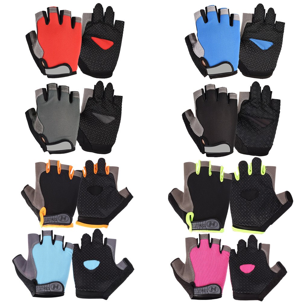 Half Finger Cycling Gloves 1Pair Cycling Gloves Anti-Slip Men Women Half Finger Gloves Breathable Mesh Bike Sports Gloves
