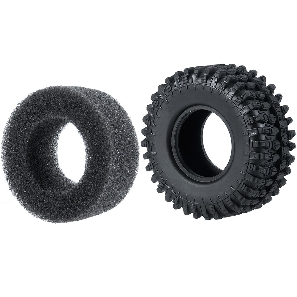 YEAHRUN 4PCS 1.0" Miękkie gumowe opony do wszystkich terenów 50 * 20 / 54 * 23 mm do 1/24 RC Crawler Car Axial SCX24 1/18 TRX4M Upgrade Tyres