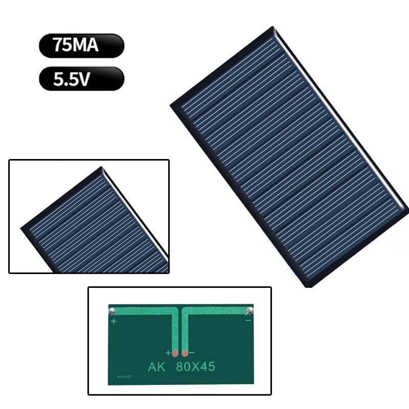 Panel Solar en miniatura de 1 Uds para proyectos de ciencia, aplicaciones electrónicas, Panel Solar de patio familiar