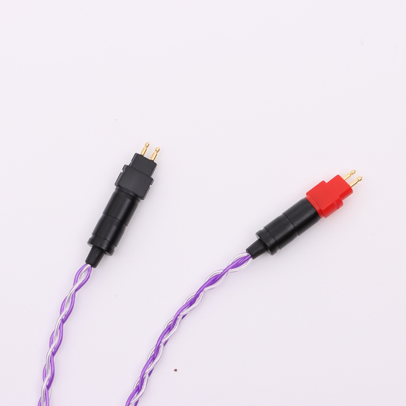 Xinhs 8 tråder sølvlilla egnet for  hd580 hd600 hd650 hd660s hd6xx hodetelefonkabler