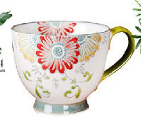 ceramic cup, ceramic soup cup with handle, pasta cup, milk cup, breakfast cup coffee cup: 5