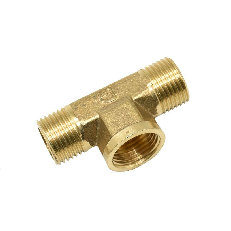 Uros 1/2 " bsp kierre tee-liitin naaras t tyyppi 3 -tie messinki putkiliitin sovittimen liitin veteen 1 kpl