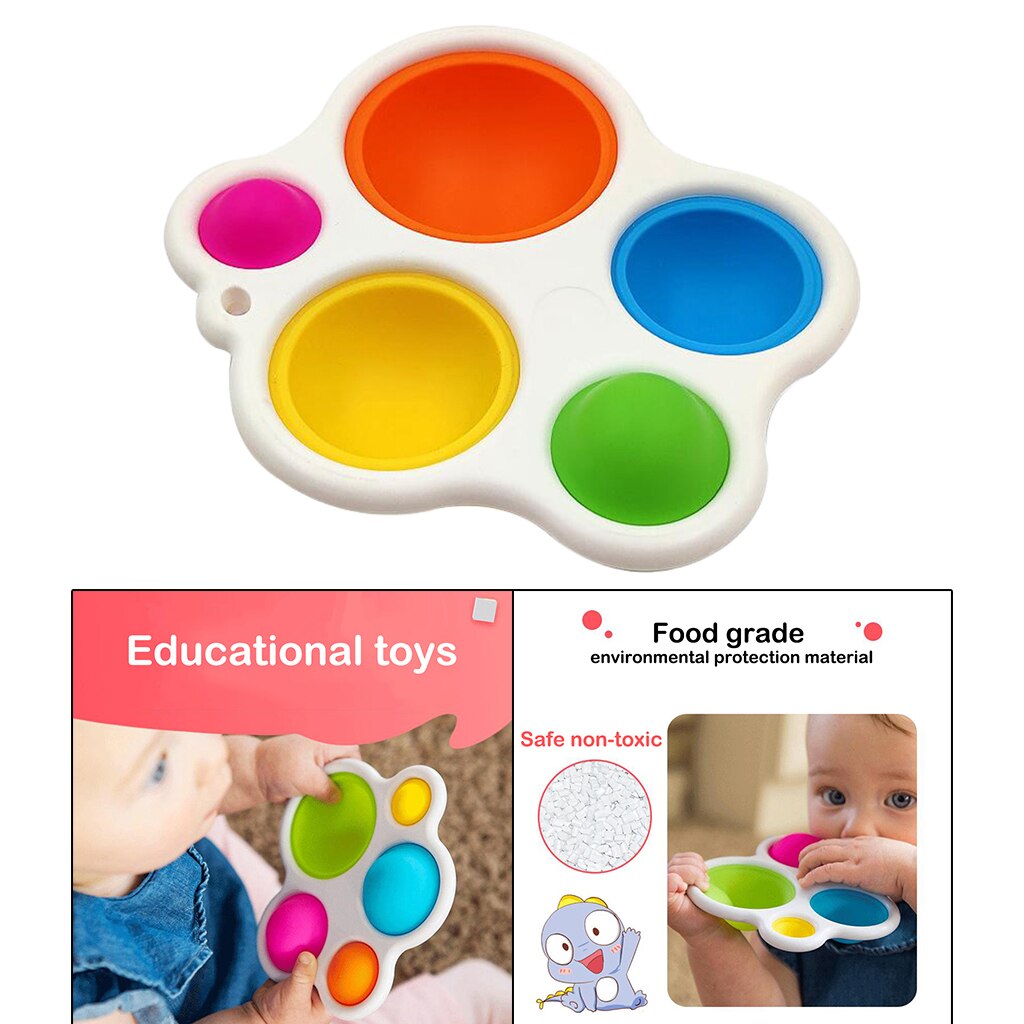 Baby Sensory Toys Flipping Board, Early Education Toys, Brain Development Toys, Bubbles Made of Food-grade Silicone, BPA-free