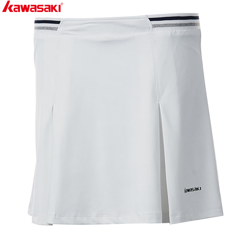 Kawasaki Original femmes Tennis Skorts été Sport jupe solide Badminton Skorts avec short pour femme vêtements de Sport SK-T2705: WHITE / M