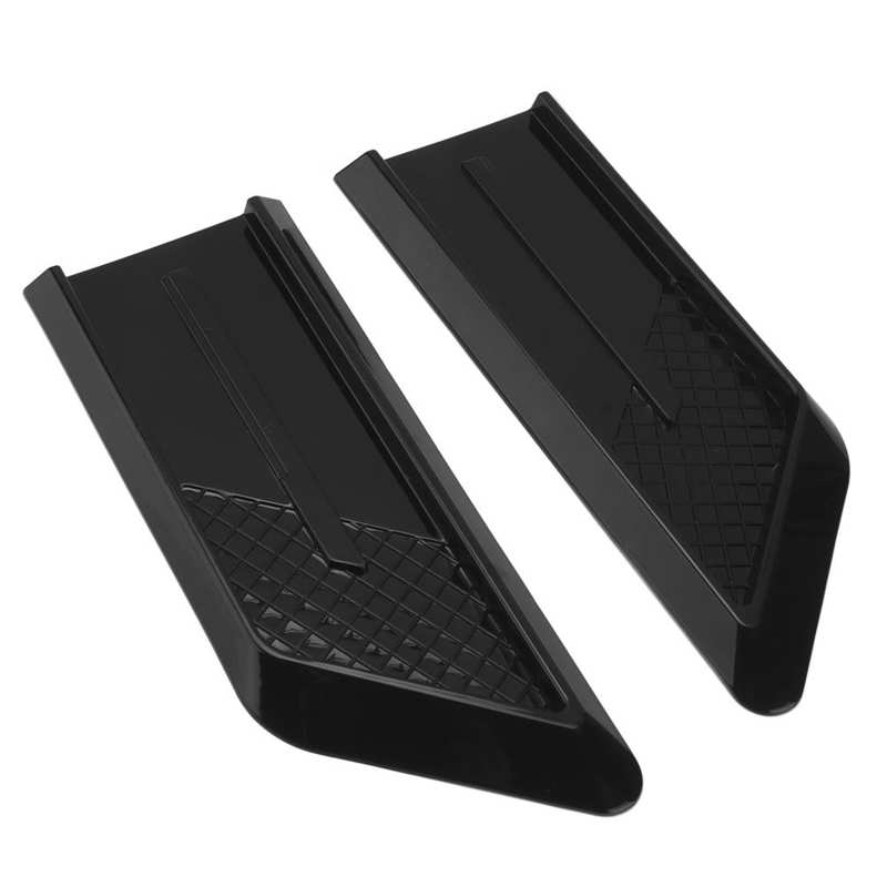 2 Stuks Side Air Vent Spatbord Trim Sticker Gloss Black Abs Universal Hoge Sterkte Schil En Plakken