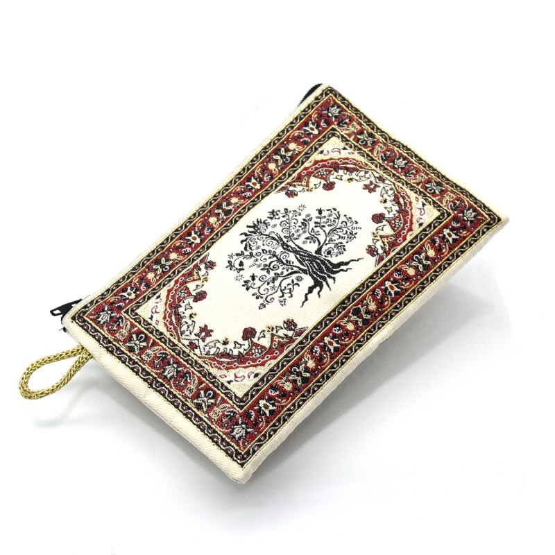 BDM - Monedero turco con cremallera y árbol de la vida, cartera 15,6 x 10 cm