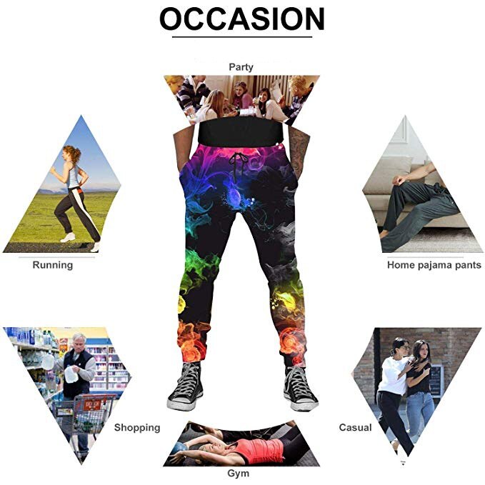 Sælg joggingbukser 3d trykte flamme guitar musikalsk symbol unisex joggerbukser mænd sportsbukser hip hop fede bukser