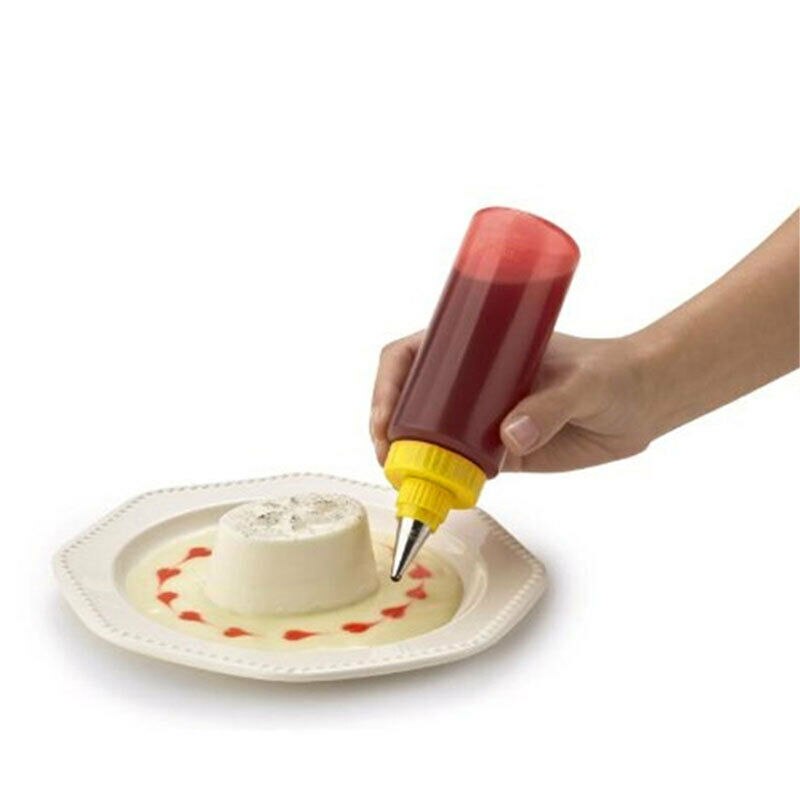 1Pc Food Grade Plastic Icing Piping Fles Met Nozzle Diy Cupcake Cookie Cake Decorating Sugarcraft Bakken Tool