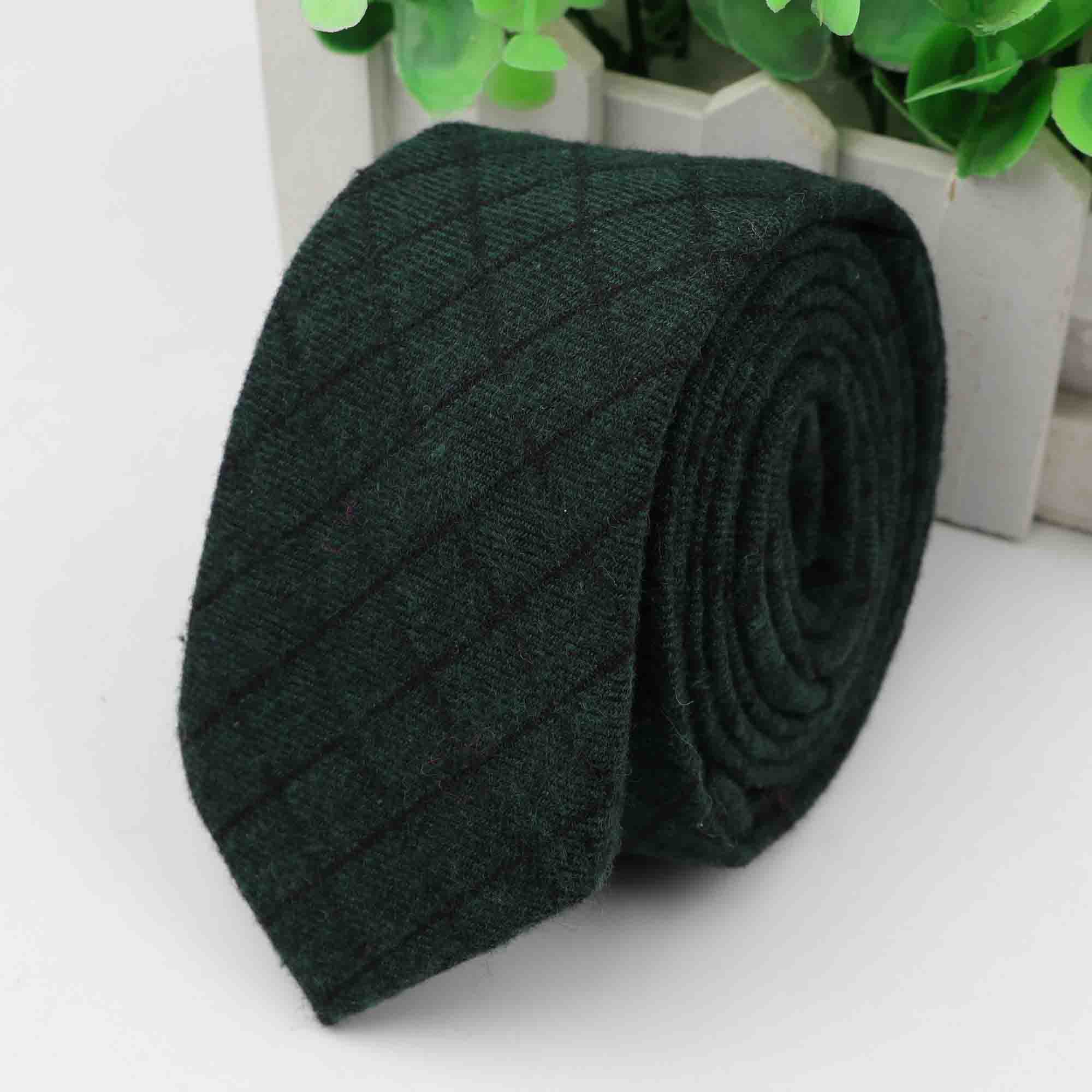 Cravate à carreaux pour hommes, cravate épaisse colorée, costume décontracté, nœuds papillon, coton Slim: 12