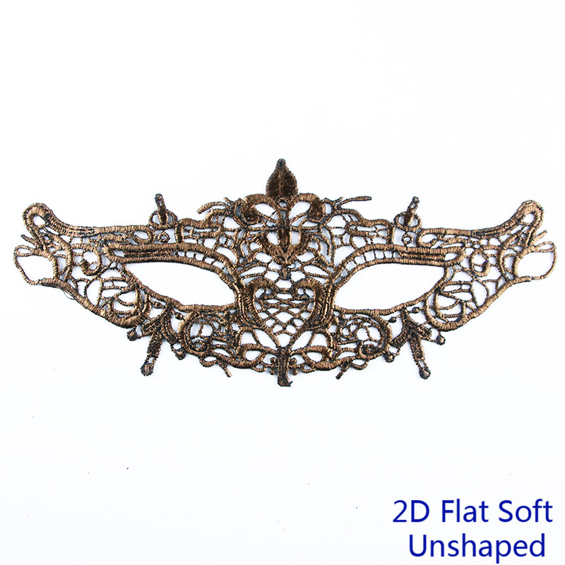 Masques mascarade ajourés en dentelle pour dames | Masques pour bal d'halloween, demi-masques de fête, fournitures de fête, noir blanc #30: TY-2D