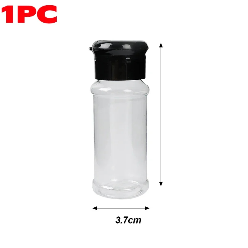 Burkar för kryddor salt- och pepparkar kryddburk grillkrydda kryddorganisatör kök transparent förvaringslåda för pulver: Ljusgrå