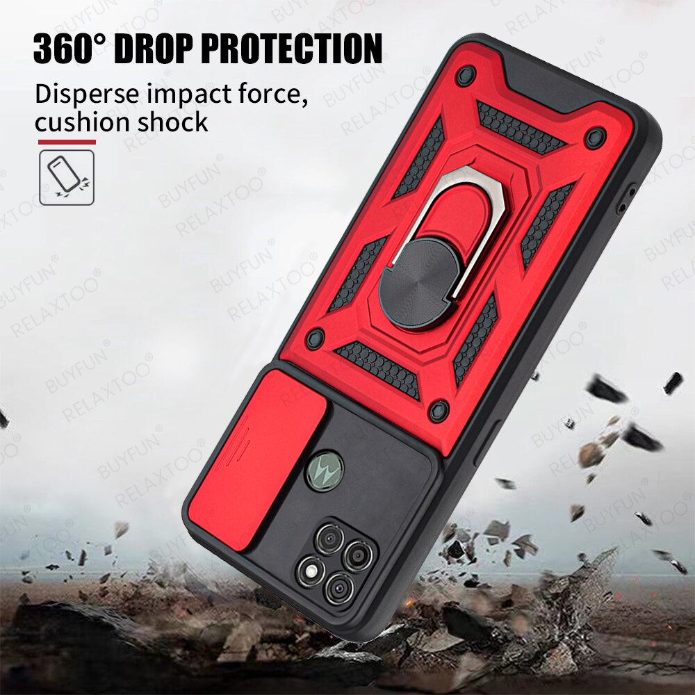 Armor Metal Case Voor Motorola Moto G9 Power XT2091-3 XT2091-4 Vinger Ring Houder Stand Cover Fundas Voor Moto Rola G 9 G9 Power