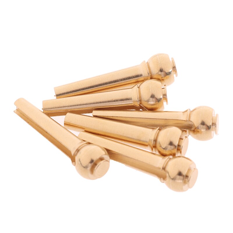 6 Stks/set Gitaar Peg Gitaar Snaren Nail Metal Akoestische Gitaar Bridge Pins Gitaar Snaren Vaste Kegel