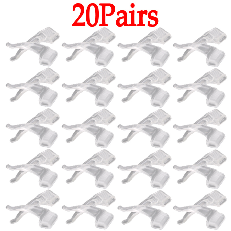 40 Stuks Siliconen Anti-slip Oorhaken Houder voor Bril Zwart/Transparant Elastische Brillen Retainer Houders Brillen accessoires: YELLOW