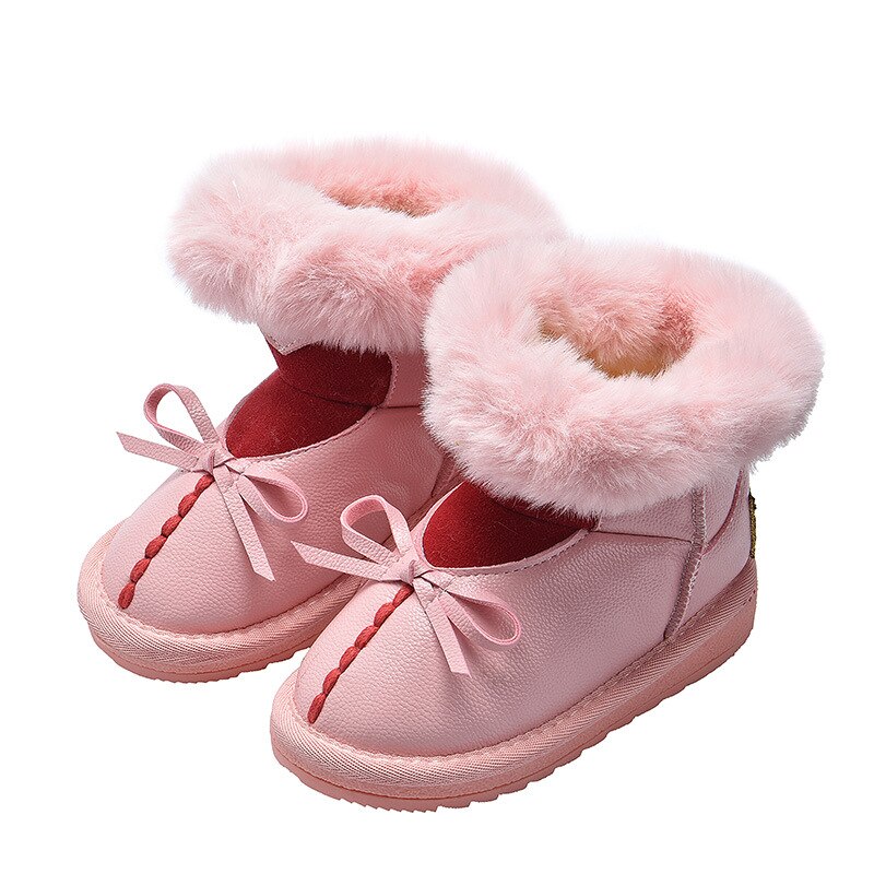 Casual Kids Shoes For Girls Plush Waterproof Children Boots Cartoon Snow Boots Winter Thicken Girl Boots