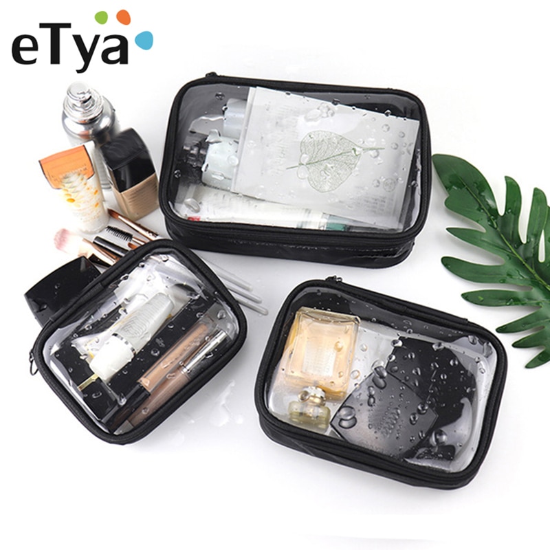 Etya Pvc Transparante Cosmetische Tas Rits Clear Make-Up Voor Vrouwen Wassen Effen Travel Organizer Toilettas