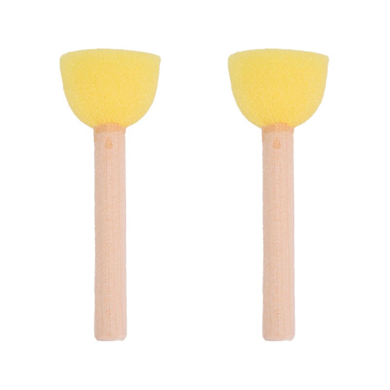 Brocha para pintura, esponja redonda de espuma, conjunto de pinceles, plantilla para artesanía, grafiti, manchas de aceite, bricolaje: C