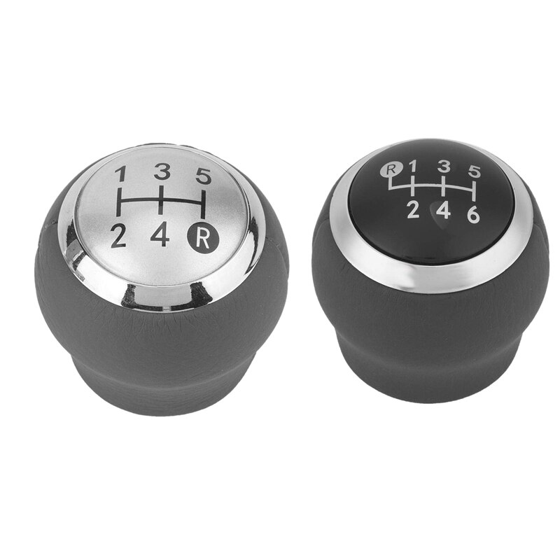 Pommeau de levier de vitesse en plastique Abs Mt, 2 pièces, 6 vitesses, pour Toyota Corolla 2007 / Rav4 Avensis Yaris D4D: Default Title
