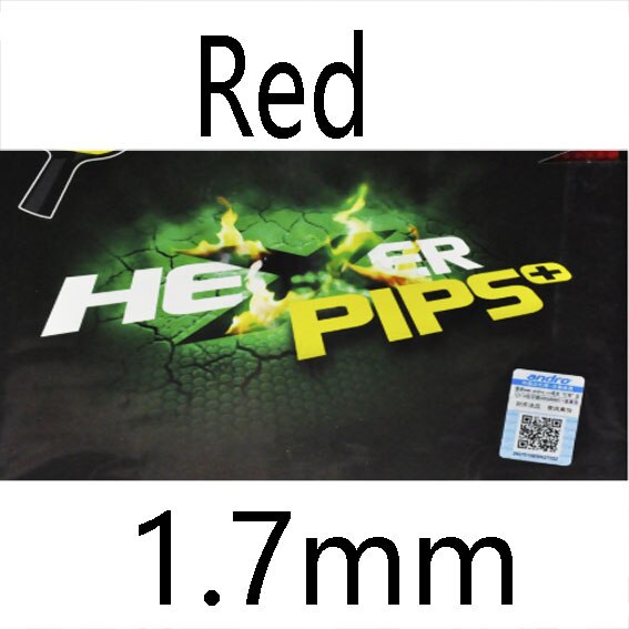 Original Andro table Tennis Rubber Hexer Pips+ Raw Rubber Ping Pong Tenis De Mesa: Red 1.7mm