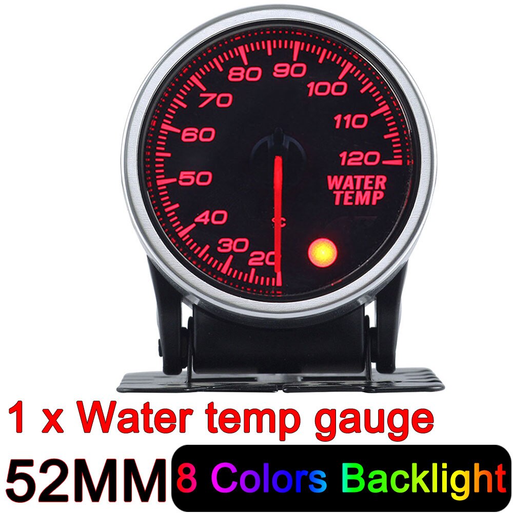 HD 2&quot; 52mm 8 Color LED Car Air Fuel Ratio Gauge Auto Bar Turbo Boost Gauge Meter Oil Water Temp Gauge Voltmeter EGT Tachometer: Water temp gauge