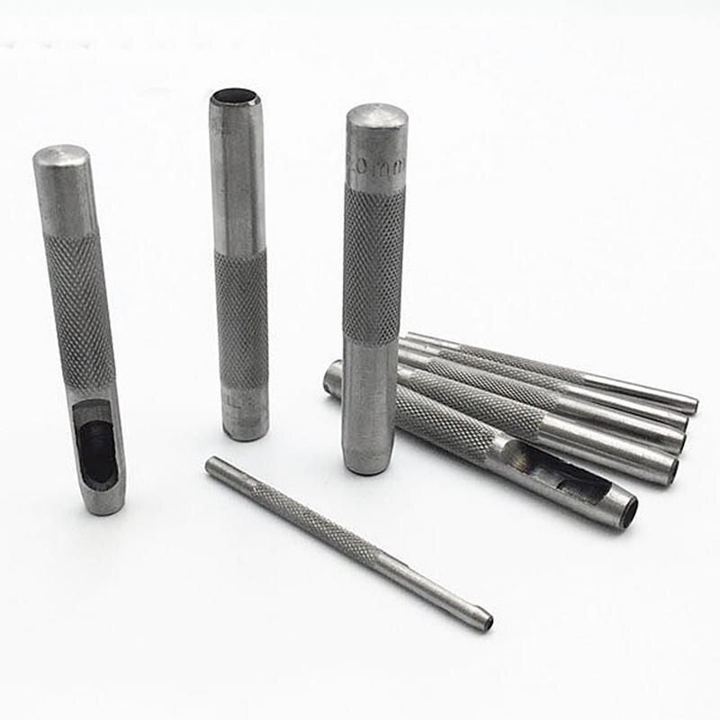Herramientas para perforar cuero, juego de 5 tamaños, perforadora de cuero, perforadora hueca, cinturón, 3,0mm-7mm para ropa y lona