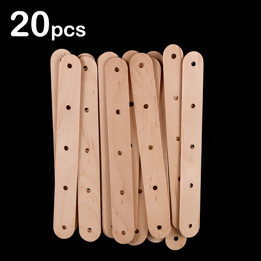 5/20/30 Stuks Met Gaten Houten Wax Core Houder Houten Stokken Lont Centreerapparaat Voor Diy Kaars levert Handwerk Craft Supplies: Clear