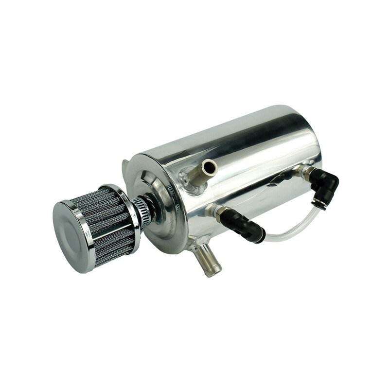 Universal Breather Tank&Oil Catch Can Tank with Breather Filter Car Racing Engine Oil Catch Can Reservoir Breather 0.5L