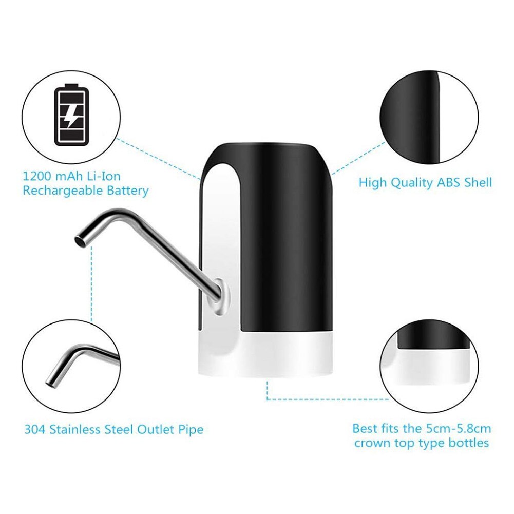 Newly Automatic Drinking Water Pump Universal Electric Water Dispenser with LED Button Indoor Office VA88