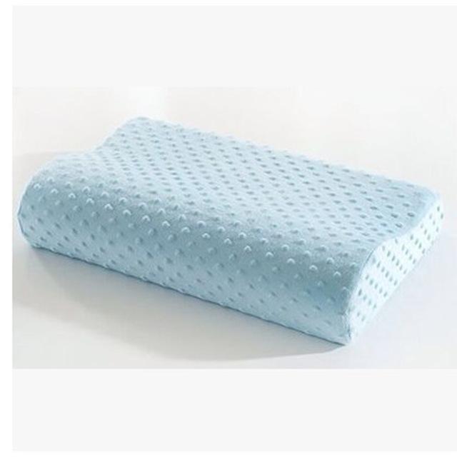 40 soveputer fiber minneskum pute bølgeform sakte tilbakeslag trykkpute  være45003: Blå / 60 x 40cm