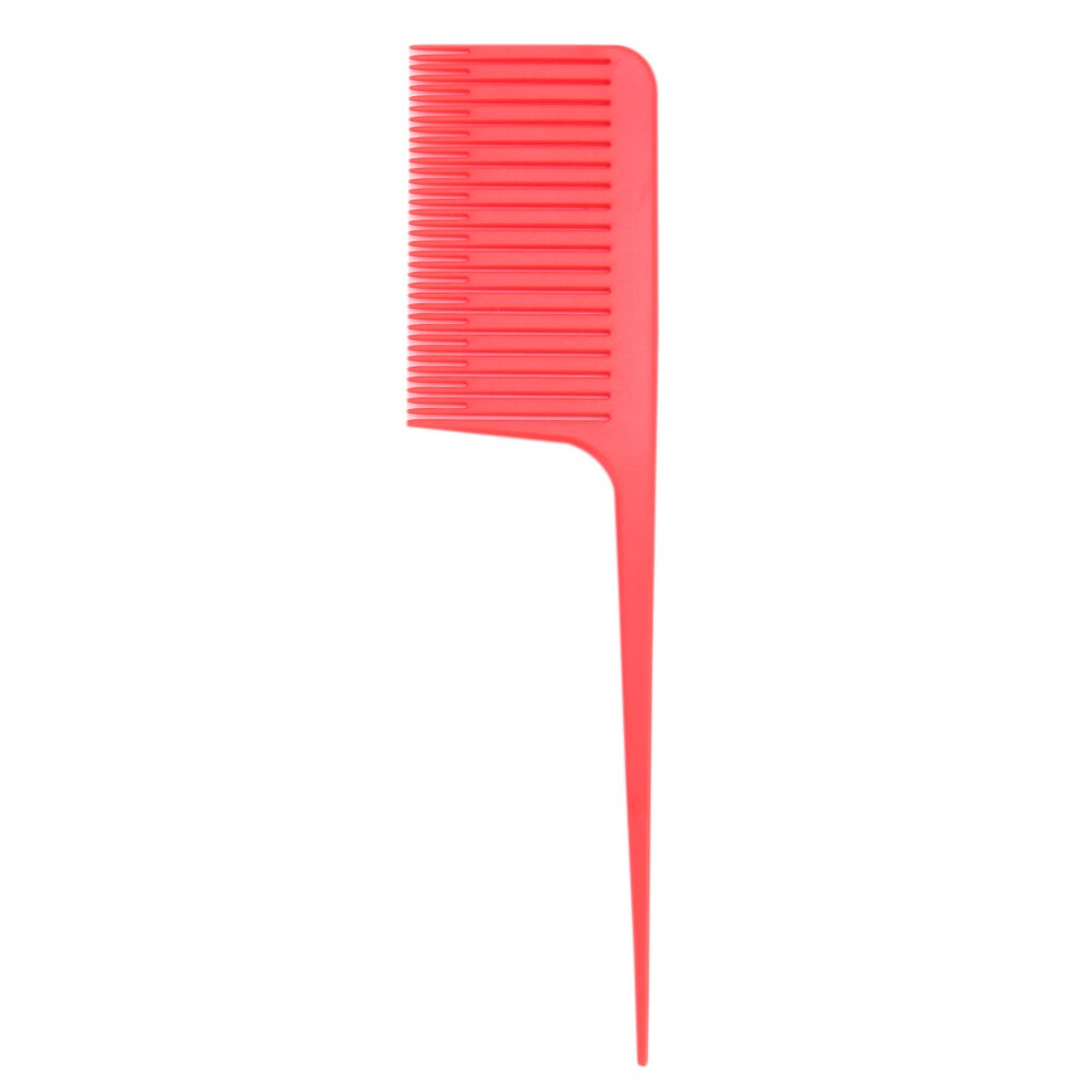 Hair Hairstyle Styling Tool Plastic One-Way Hair Dyeing Tail Comb Hairdressing Highlighting Sectioning Brush hair Accessories: Red